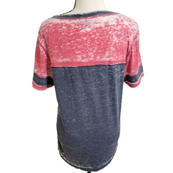 NFL Team Apparel NEW ENGLAND PATRIOTS Women's Burnout Foil Logo Short-Sleeve Tee - Picture 3 of 4